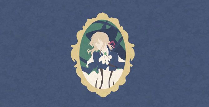 Violet evergarden, anime, blonde, minimal wallpaper