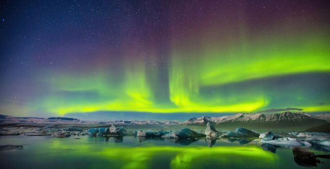 Northern lights, Aurora Borealis, elegance of night, nature wallpaper