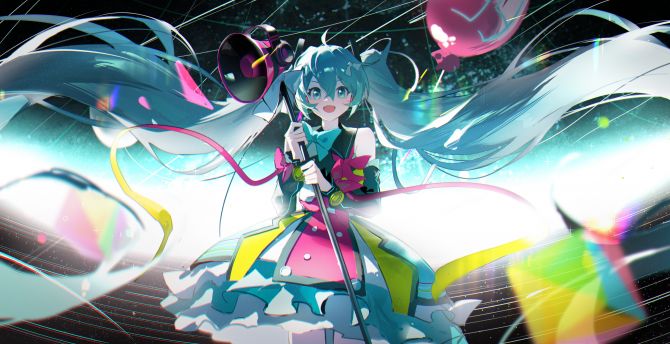 Singer hatsune miku, anime, 2023 wallpaper