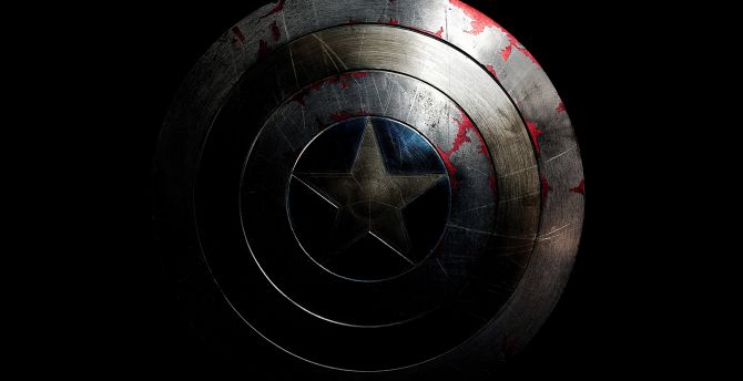Captain America, shield, superhero, dark wallpaper