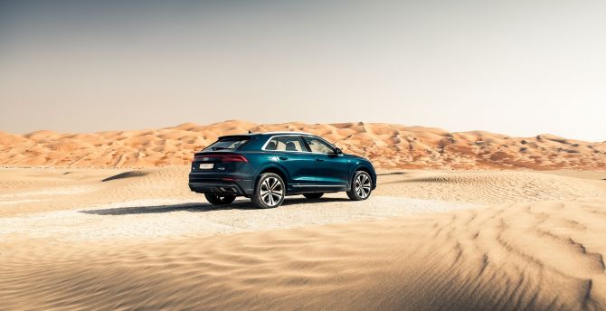 Off-road, desert, Audi Q8, SUV wallpaper