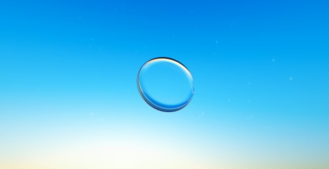 water drop, droplet, transparent blue-sky, glass wallpaper