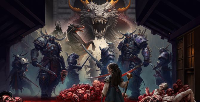 The dragon gate massacre, video game, fantasy wallpaper