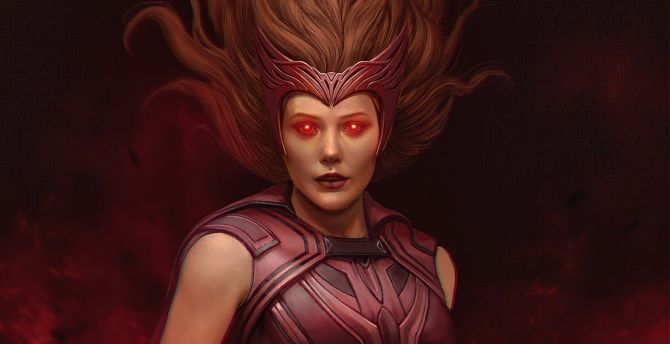 Scarlet Witch, fan art, 2022 wallpaper