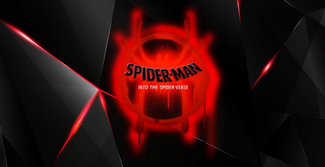 Spider-Man: Into the Spider-Verse, movie, 2018, logo wallpaper