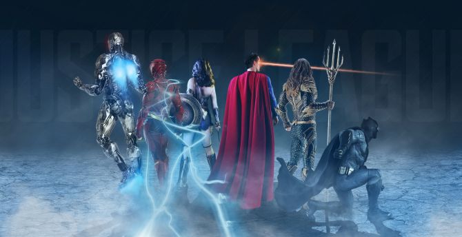Justice league, all superheroes, artwork wallpaper