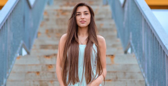 Beautiful, long hair, girl model wallpaper