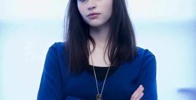 Beautiful, blue tshirt, Felicity Jones, actress wallpaper