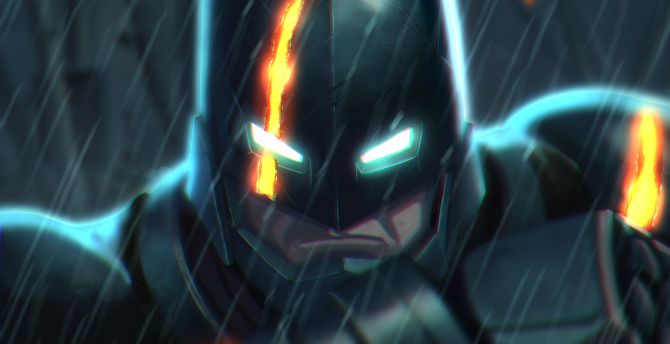 Batman, iron-suit, fan art wallpaper