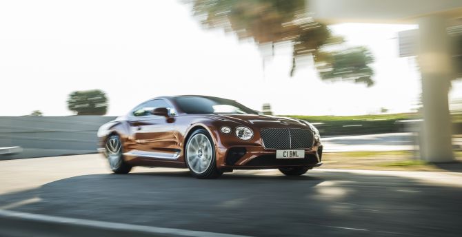 Motion blur, Bentley Continental GT wallpaper