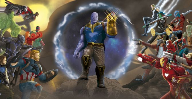Desktop Wallpaper Marvel Avengers Infinity War Thanos
