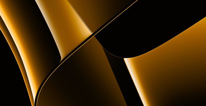 Golden surface, abstract, shapes wallpaper