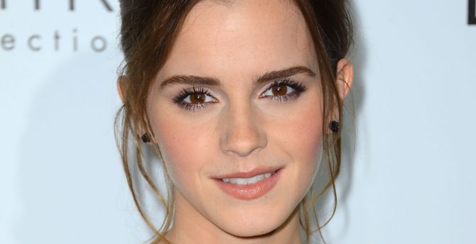 Emma Watson, pretty, actress, brown eyes wallpaper