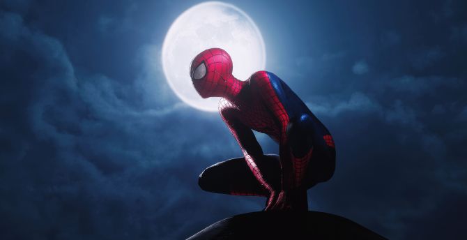 Marvel's spider-man: Remastered, moon shot wallpaper