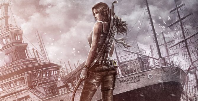 Tomb Raider, archer, Lara Croft, video game, fan art wallpaper