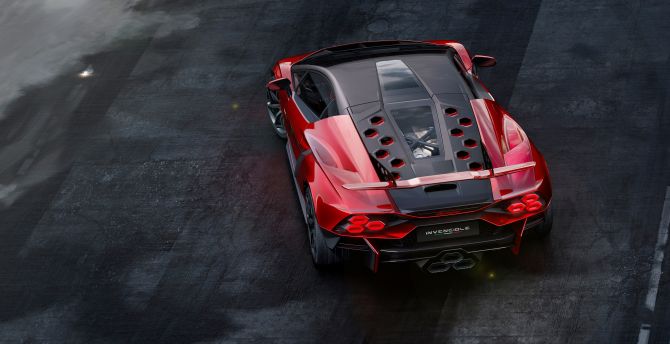 Lamborghini Invencible, car, red car 2023 wallpaper
