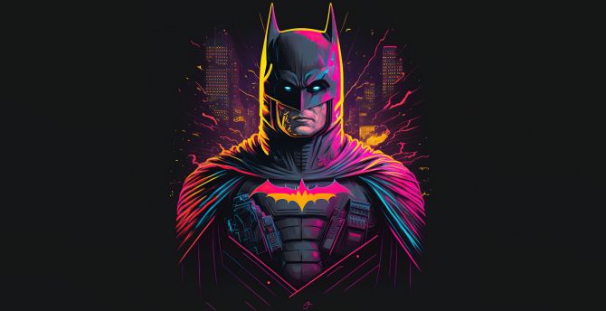 Retrofied batman, superhero wallpaper