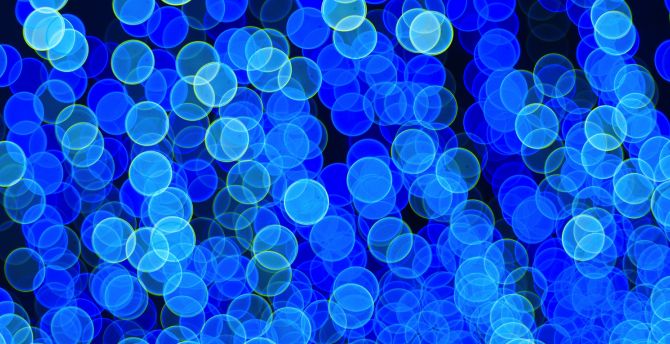 Wallpaper blue circles, bokeh, abstract desktop wallpaper, hd image ...