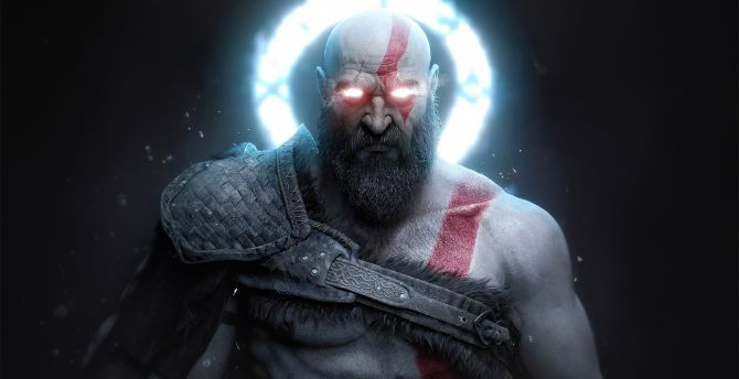 Kratos in God of War: Ragnarok, warrior wallpaper