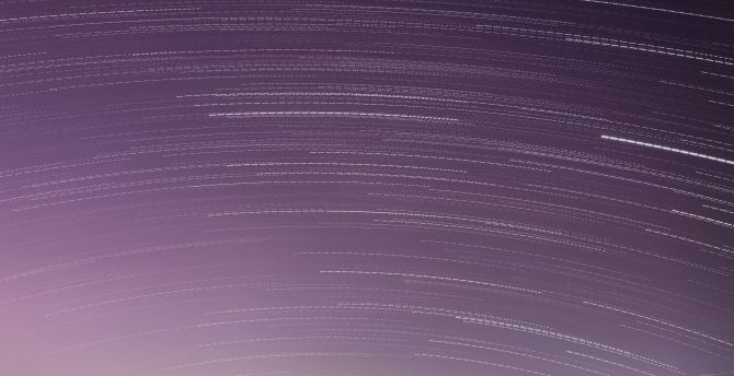 Starry sky, nature, star trails wallpaper