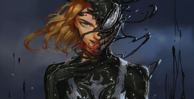 Woman venom, villain, art wallpaper