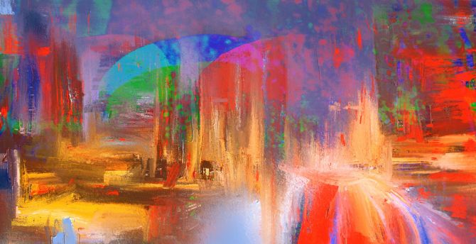 Texture, colorful, modern abstract art wallpaper