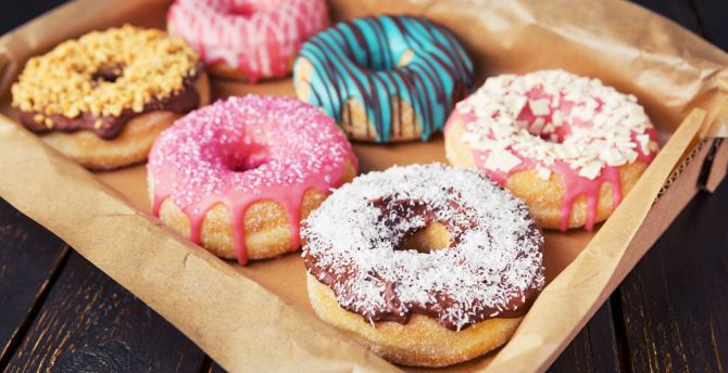 Doughnut, sweets, food wallpaper