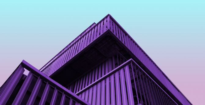 Architecture, facade, purple building wallpaper