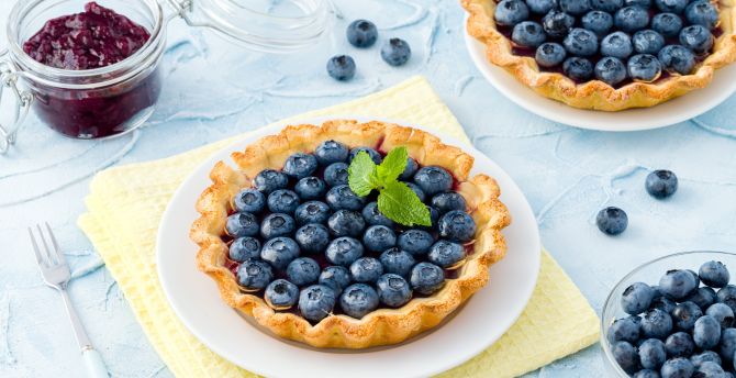 Blueberry, sweets, dessert wallpaper