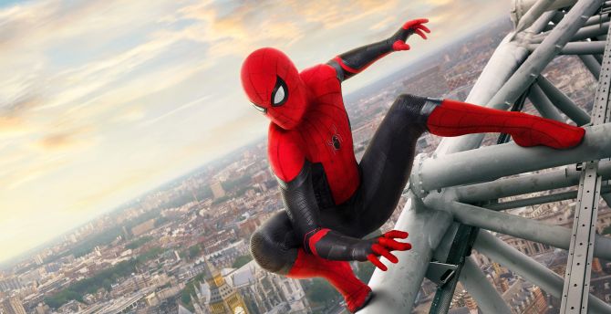 Wallpaper spider-man, movie 2019, far from home desktop wallpaper, hd  image, picture, background, 7ac8a5 | wallpapersmug
