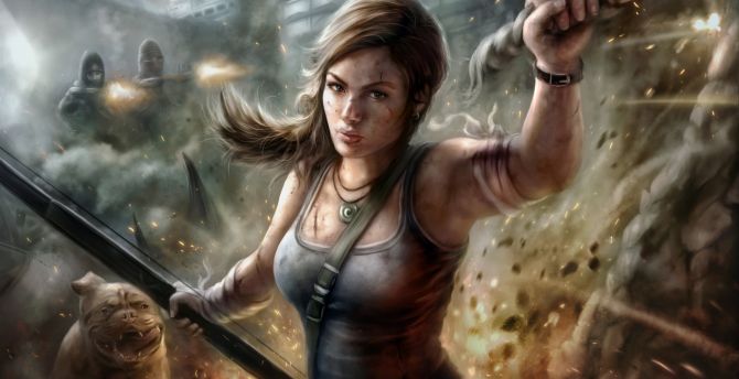 Lara croft, Tomb Raider, beautiful, fanart wallpaper