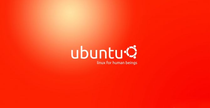 Ubuntu, logo, orange wallpaper