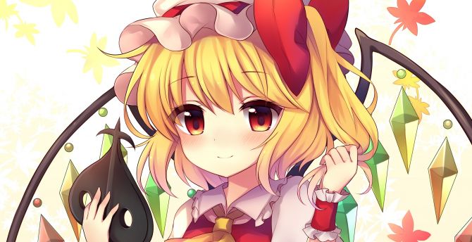 Beautiful, witch, anime girl, Flandre Scarlet wallpaper