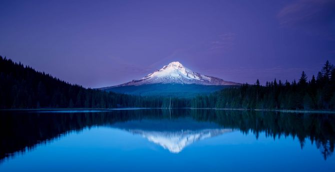 Landscape, lake, mountains, reflections wallpaper