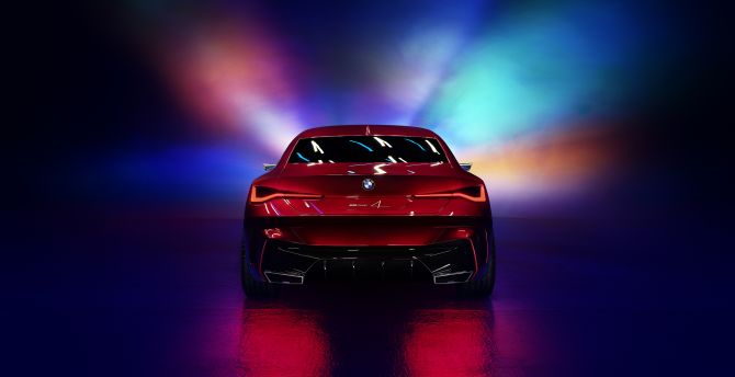 BMW Concept 4, car, rear-view wallpaper
