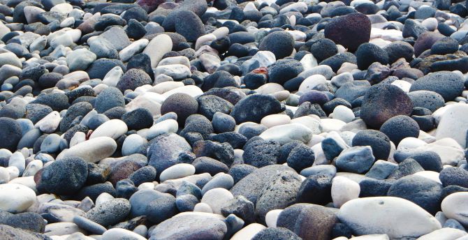 Rocks, surface, pebbles, coast of river wallpaper