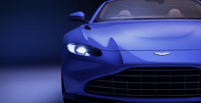 Aston Martin Vantage Roadster, headlight, 2020 car wallpaper