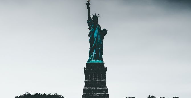 Statue of liberty, City, New York wallpaper