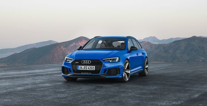 Luxrious, Blue, Audi RS4 wallpaper