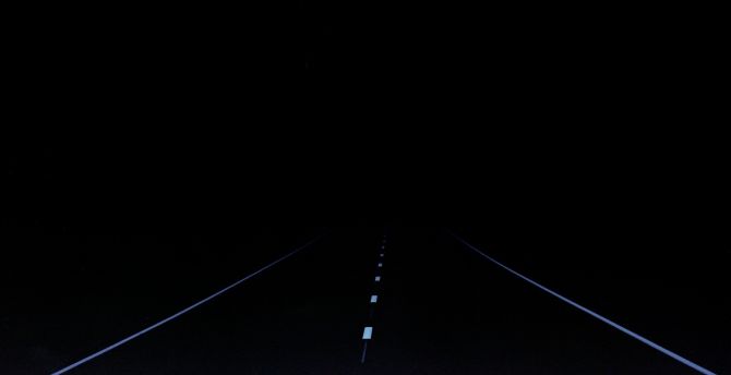 Highway, dark, minimal wallpaper