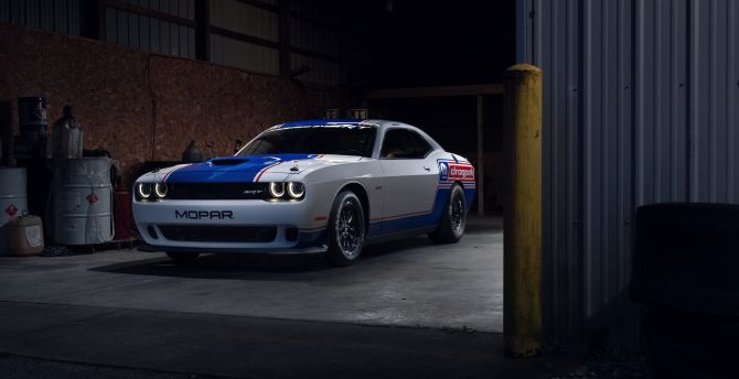 2020 Mopar Dodge Challenger Drag Pak, muscle car wallpaper
