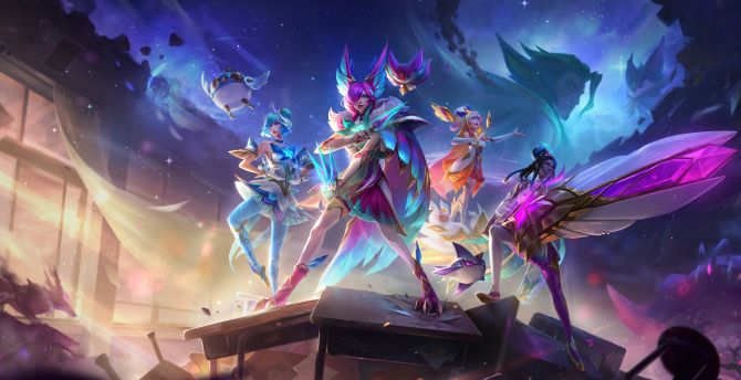 Power girls, game characters, League of Legends wallpaper