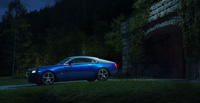 Blue, Rolls-Royce Wraith, luxury car wallpaper