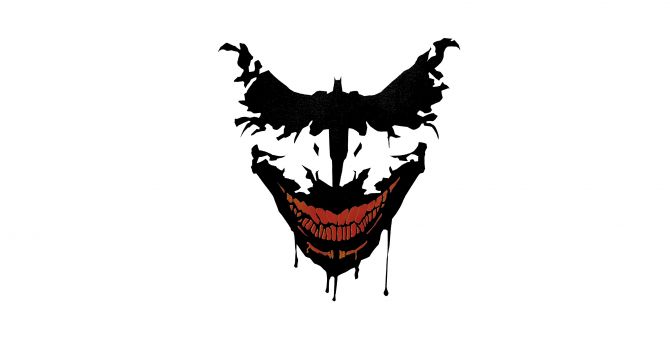 Joker, smile, minimal, art wallpaper