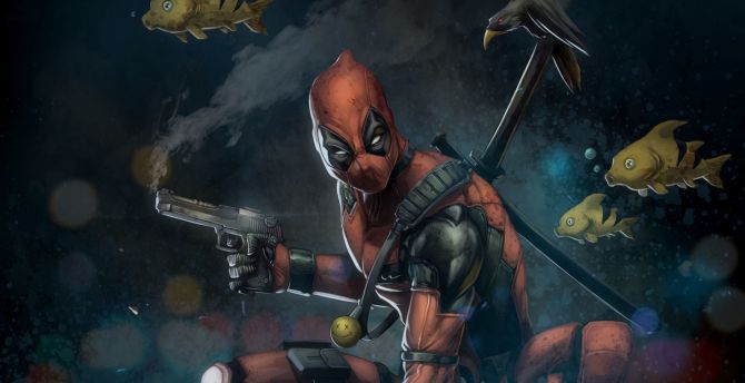 Deadpool, artwork, x-men, 2018 wallpaper