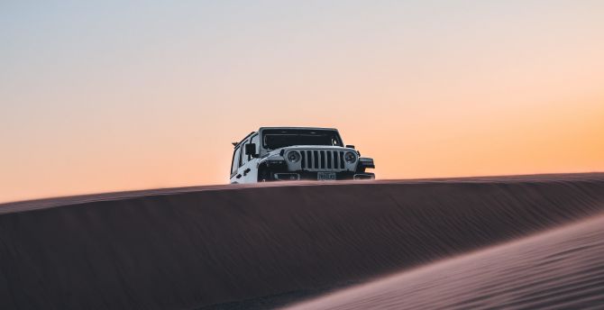 Car, desert wallpaper