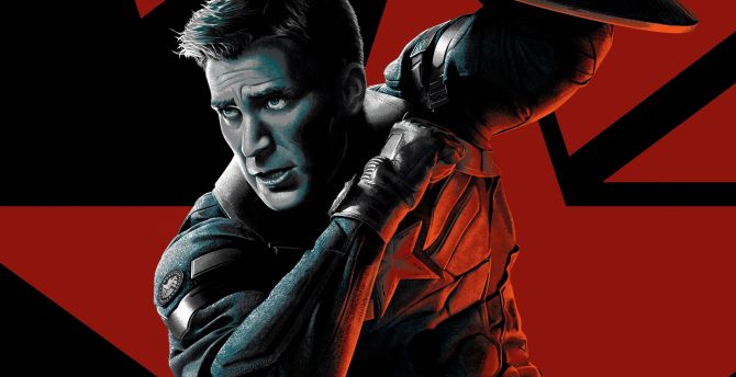 Captain America, Chris Evans, marvel comics, superhero, art wallpaper