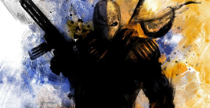 Deathstroke, villain, dc comics, artwork wallpaper