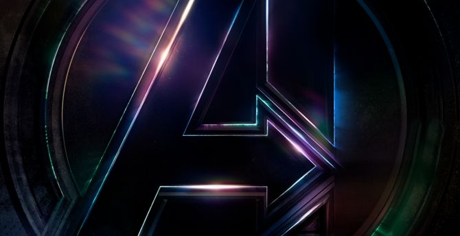 Avengers: infinity war, 2018, movie, logo, dark wallpaper