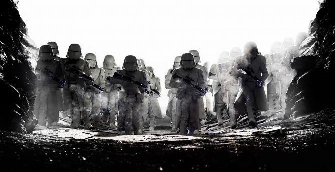 Snowtroopers, star wars: the last jedi, movie, soldier wallpaper